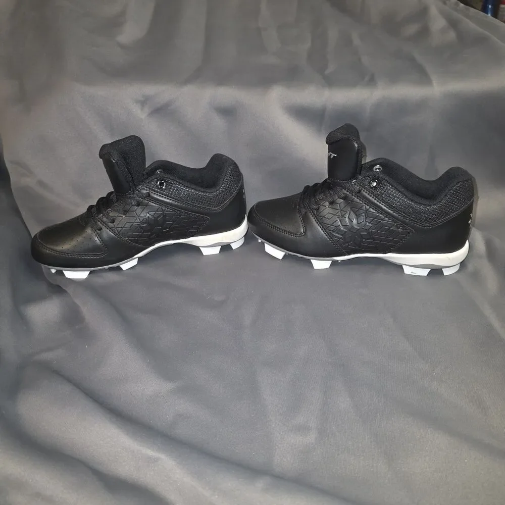 Rip-It Girls Diamond Softball Cleats Size 3.5Y Black Durable Comfort Traction